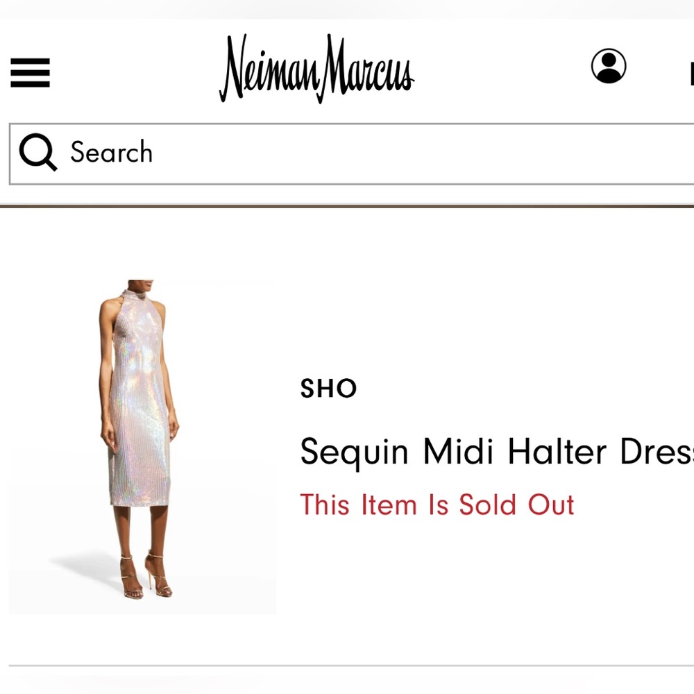 Blush / Pink Sequence Halter Translucent Dress